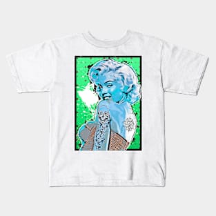 Tattooed Marilyn Monroe - Blue Kids T-Shirt